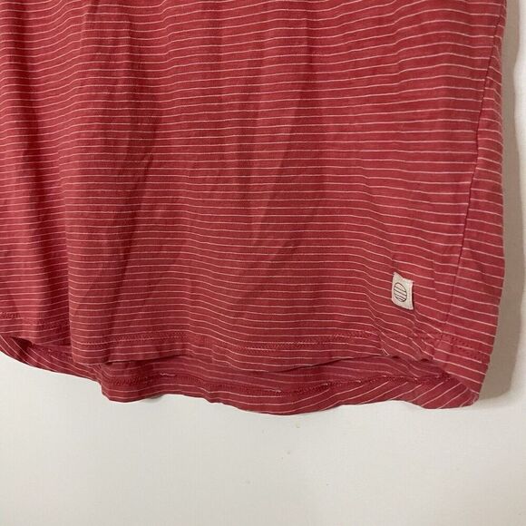 Marine Layer Red coral stripe pocket tshirt size Medium/large - Picture 4 of 6